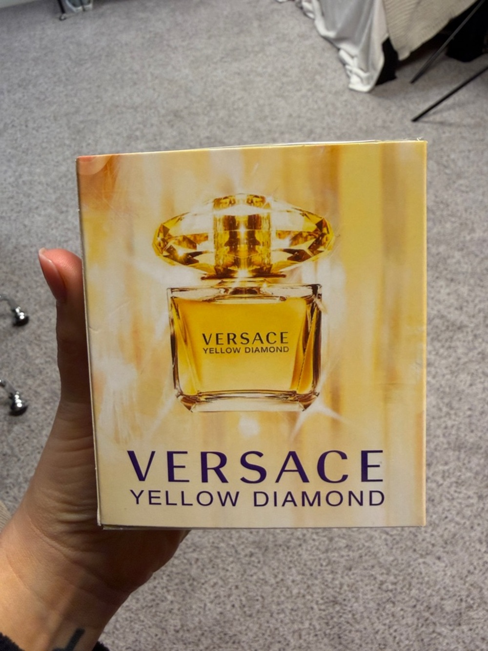 Versace Yellow Diamond Perfume Box - Yellow & Gold Packaging
